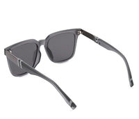 Polarized Plastic Frame Eco Square Sunglasses - Black Grey