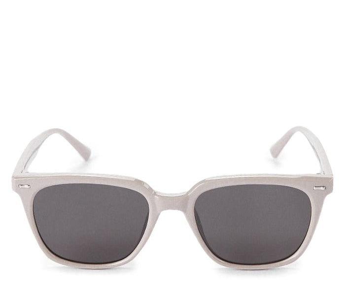 Polarized Plastic Frame Emery Square Sunglasses - Black Grey