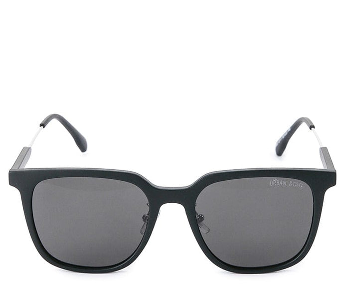 Polarized Plastic Frame Fresco Square Sunglasses - Black Black