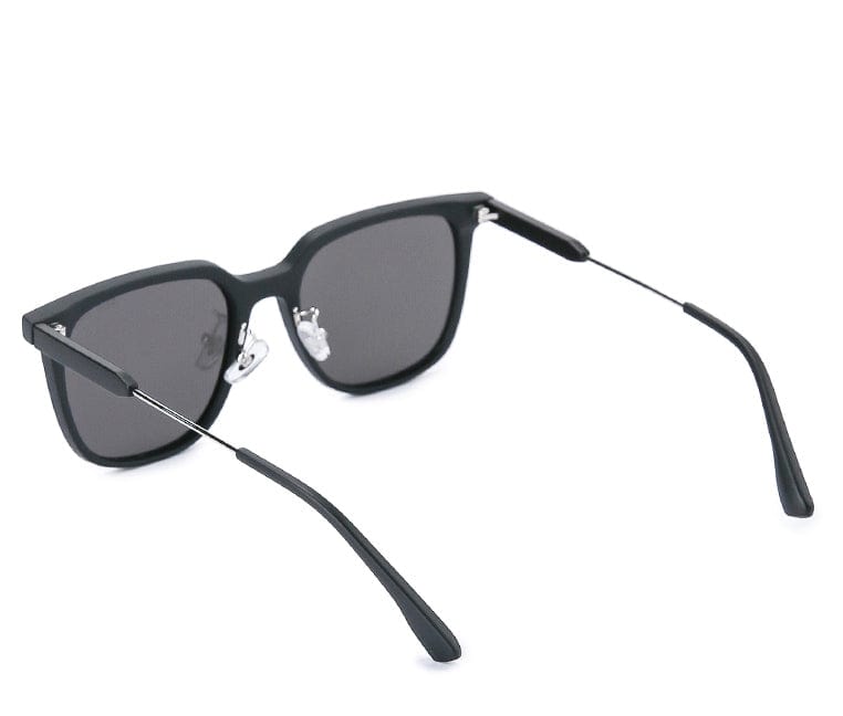 Polarized Plastic Frame Fresco Square Sunglasses - Black Black