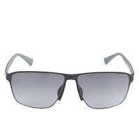 Polarized Stainless Frame Shoreline Square Sunglasses- Multi Black