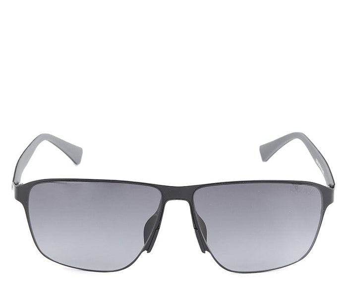Polarized Stainless Frame Shoreline Square Sunglasses- Multi Black