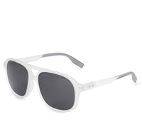 Polarized Plastic Frame Browline Square Sunglasses - Black Clear