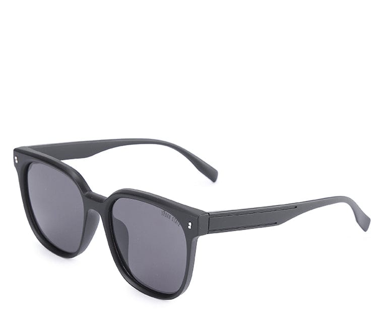 Polarized Plastic Frame Flyer Square Sunglasses - Black Matte