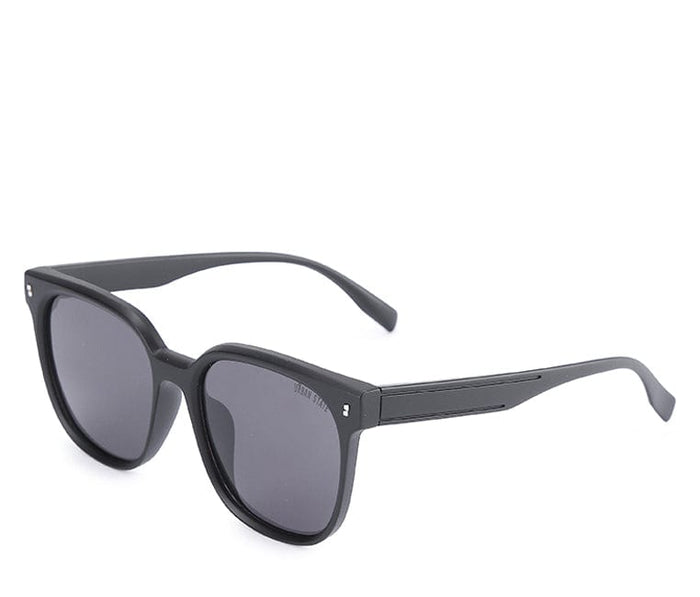 Polarized Plastic Frame Flyer Square Sunglasses - Black Matte