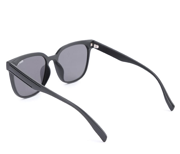 Polarized Plastic Frame Flyer Square Sunglasses - Black Matte