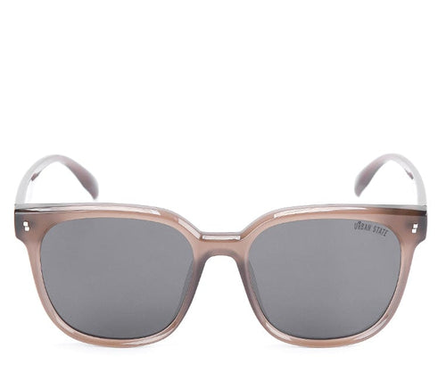 Polarized Plastic Frame Flyer Square Sunglasses - Black Brown