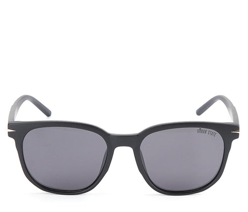 Polarized Plastic Frame Navigator Square Sunglasses - Black Matte