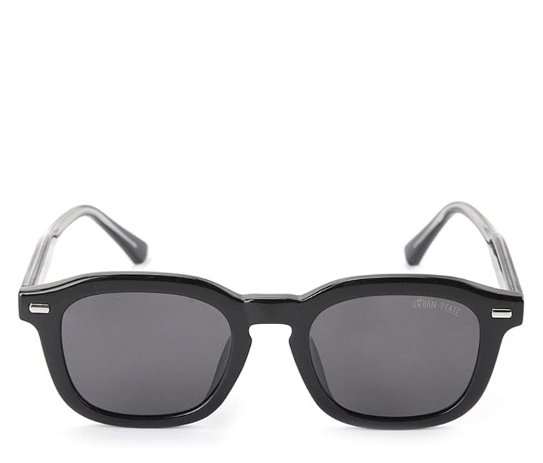 Polarized Plastic Frame Nova Square Sunglasses - Black Black