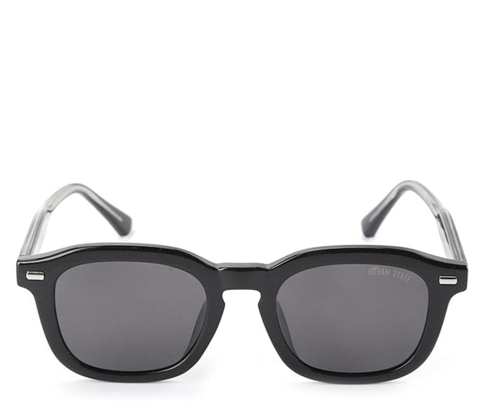 Polarized Plastic Frame Nova Square Sunglasses - Black Black