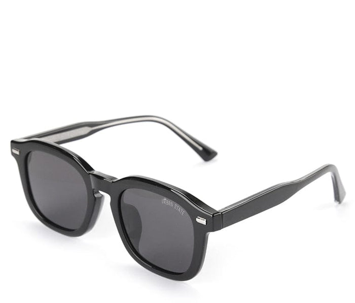 Polarized Plastic Frame Nova Square Sunglasses - Black Black