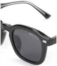 Polarized Plastic Frame Nova Square Sunglasses - Black Black