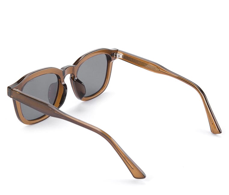 Polarized Plastic Frame Nova Square Sunglasses - Black Brown