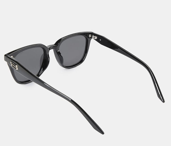 Polarized Atlas Square Frame Sunglasses - Black Black