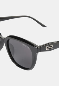 Polarized Atlas Square Frame Sunglasses - Black Black