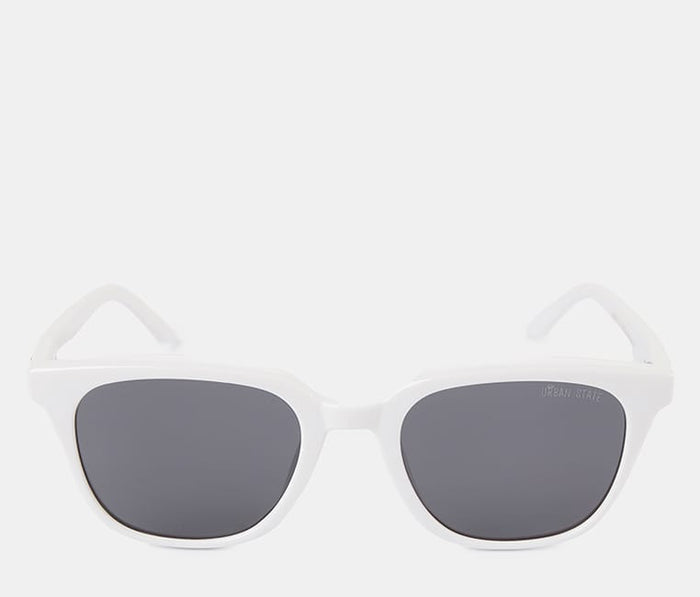Polarized Atlas Square Frame Sunglasses - Black White