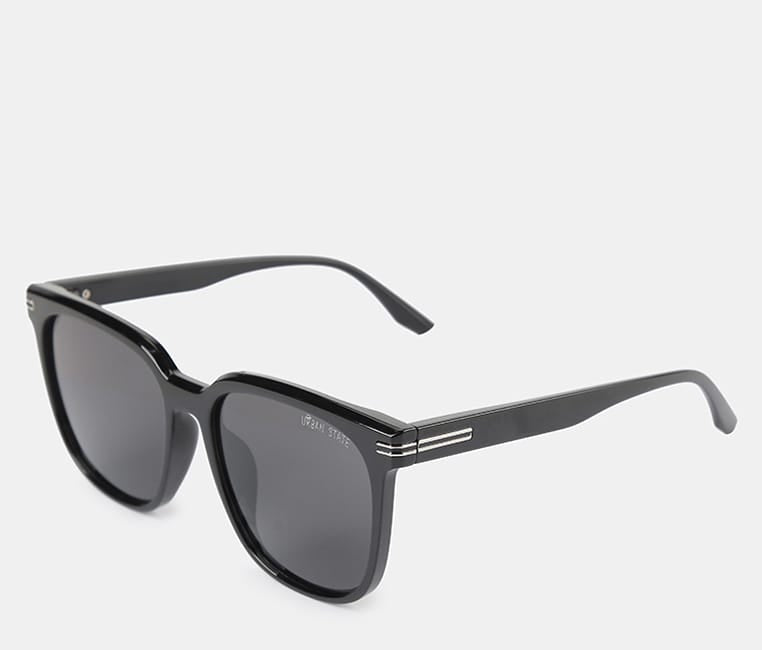 Polarized Crosby Square Frame Sunglasses - Black Black