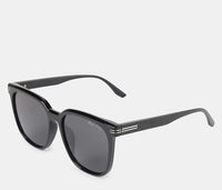 Polarized Crosby Square Frame Sunglasses - Black Black