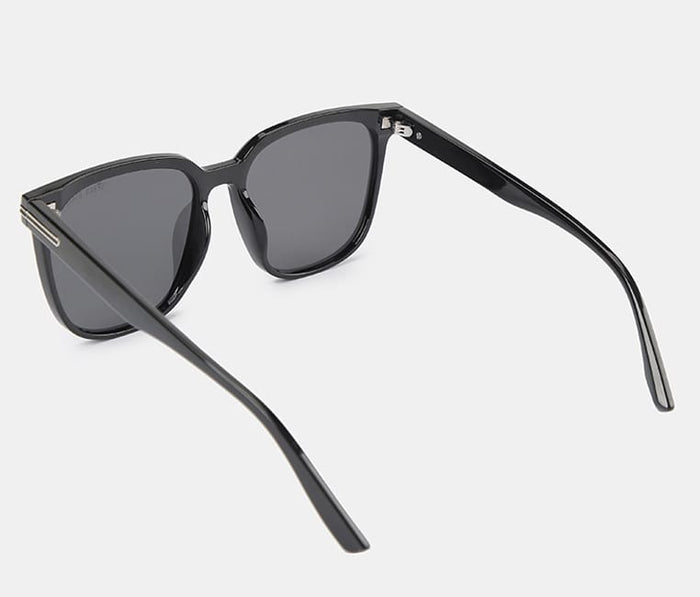 Polarized Crosby Square Frame Sunglasses - Black Black