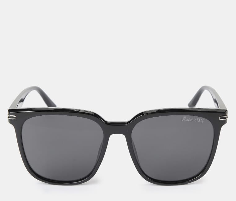 Polarized Crosby Square Frame Sunglasses - Black Black
