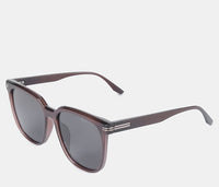 Polarized Crosby Square Frame Sunglasses - Black Brown