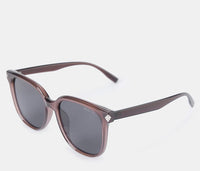 Polarized Camden Square Frame Sunglasses - Black Brown