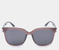 Polarized Camden Square Frame Sunglasses - Black Brown
