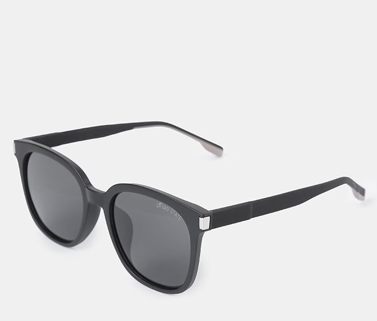 Polarized Mercer Square Frame Sunglasses - Black Black