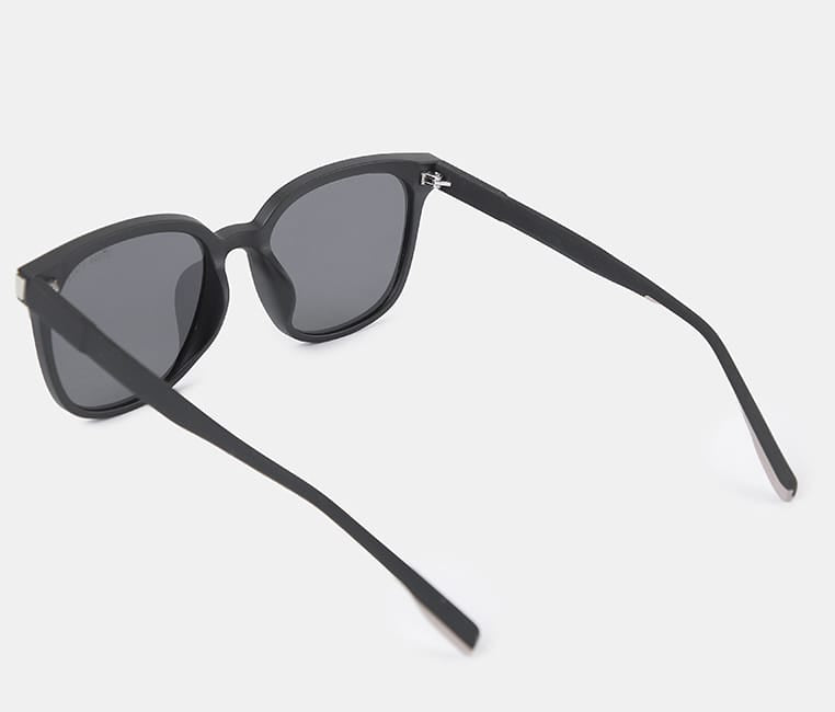 Polarized Mercer Square Frame Sunglasses - Black Black