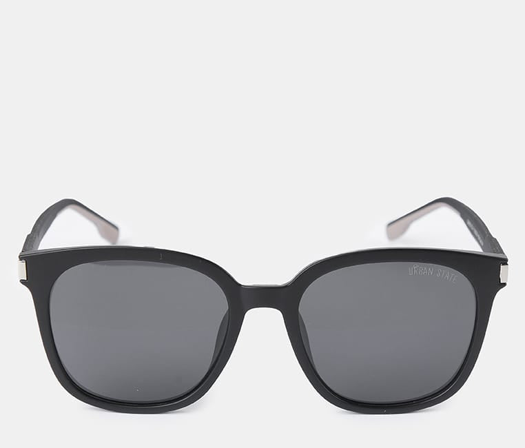 Polarized Mercer Square Frame Sunglasses - Black Black