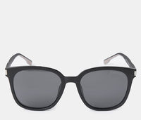 Polarized Mercer Square Frame Sunglasses - Black Black