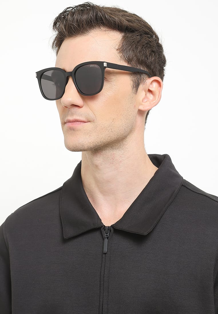 Polarized Mercer Square Frame Sunglasses - Black Black