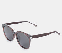 Polarized Mercer Square Frame Sunglasses - Black Brown