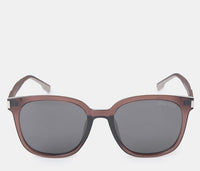 Polarized Mercer Square Frame Sunglasses - Black Brown