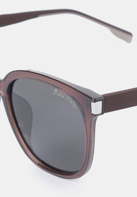 Polarized Mercer Square Frame Sunglasses - Black Brown