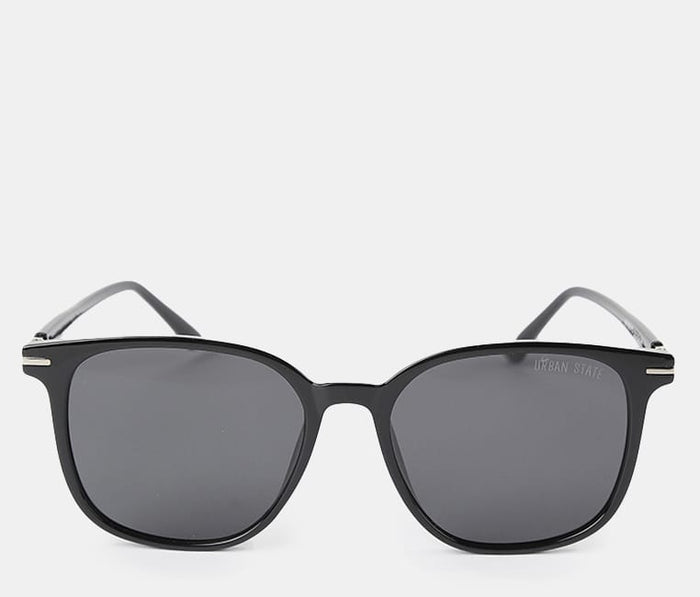 Polarized Hudson Square Frame Sunglasses - Black Black