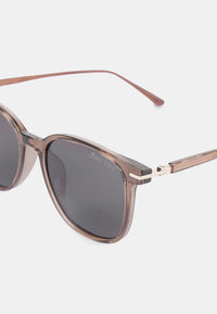 Polarized Hudson Square Frame Sunglasses - Black Brown