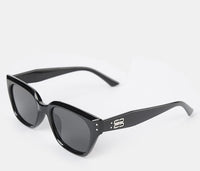 Polarized Brixton Sculpted Frame Sunglasses - Black Black