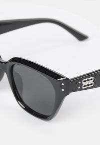 Polarized Brixton Sculpted Frame Sunglasses - Black Black