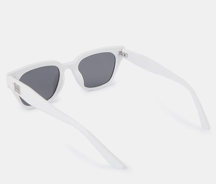 Polarized Brixton Sculpted Frame Sunglasses - Black White