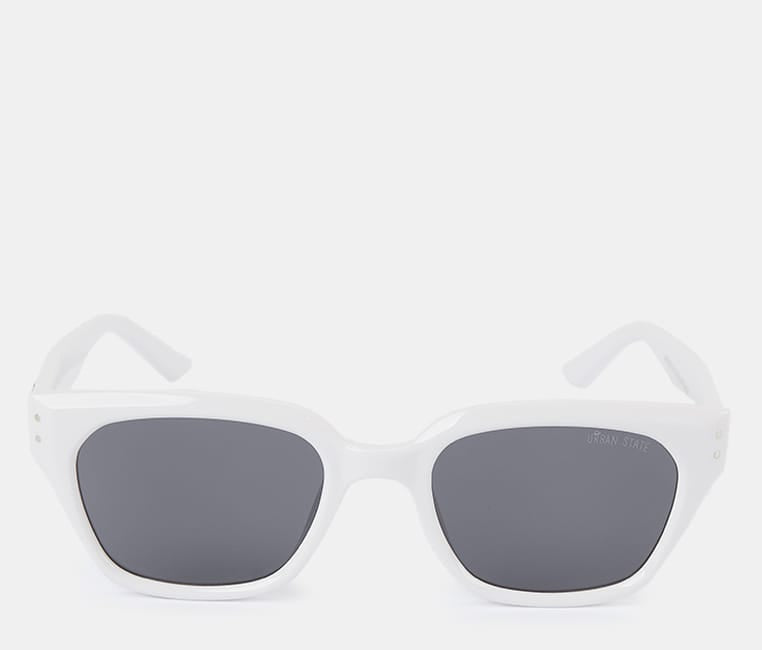 Polarized Brixton Sculpted Frame Sunglasses - Black White