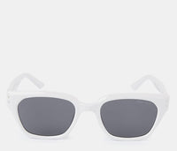 Polarized Brixton Sculpted Frame Sunglasses - Black White