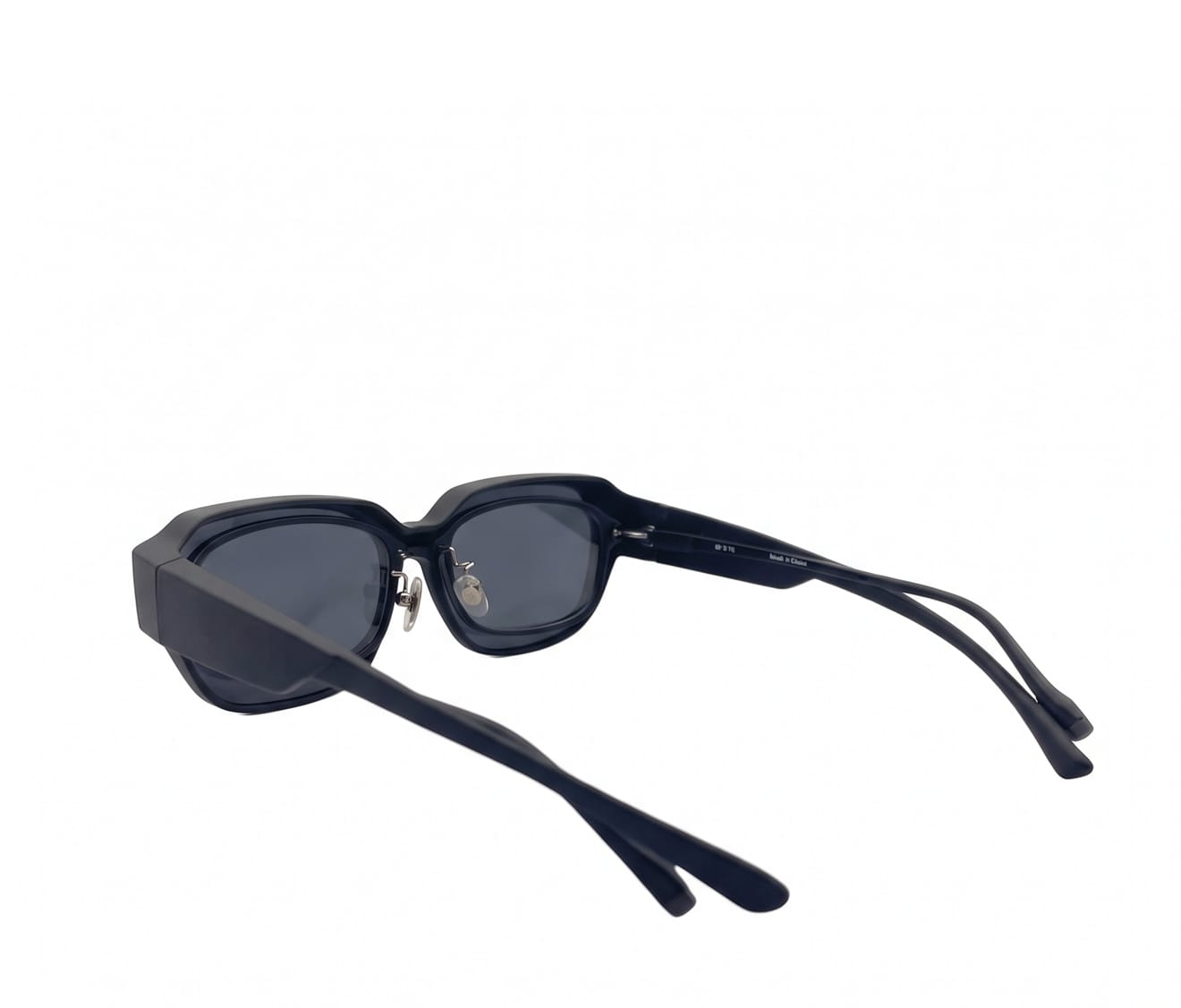 Polarized Overlay Clip-On Square Frame Sunglasses - Black Black