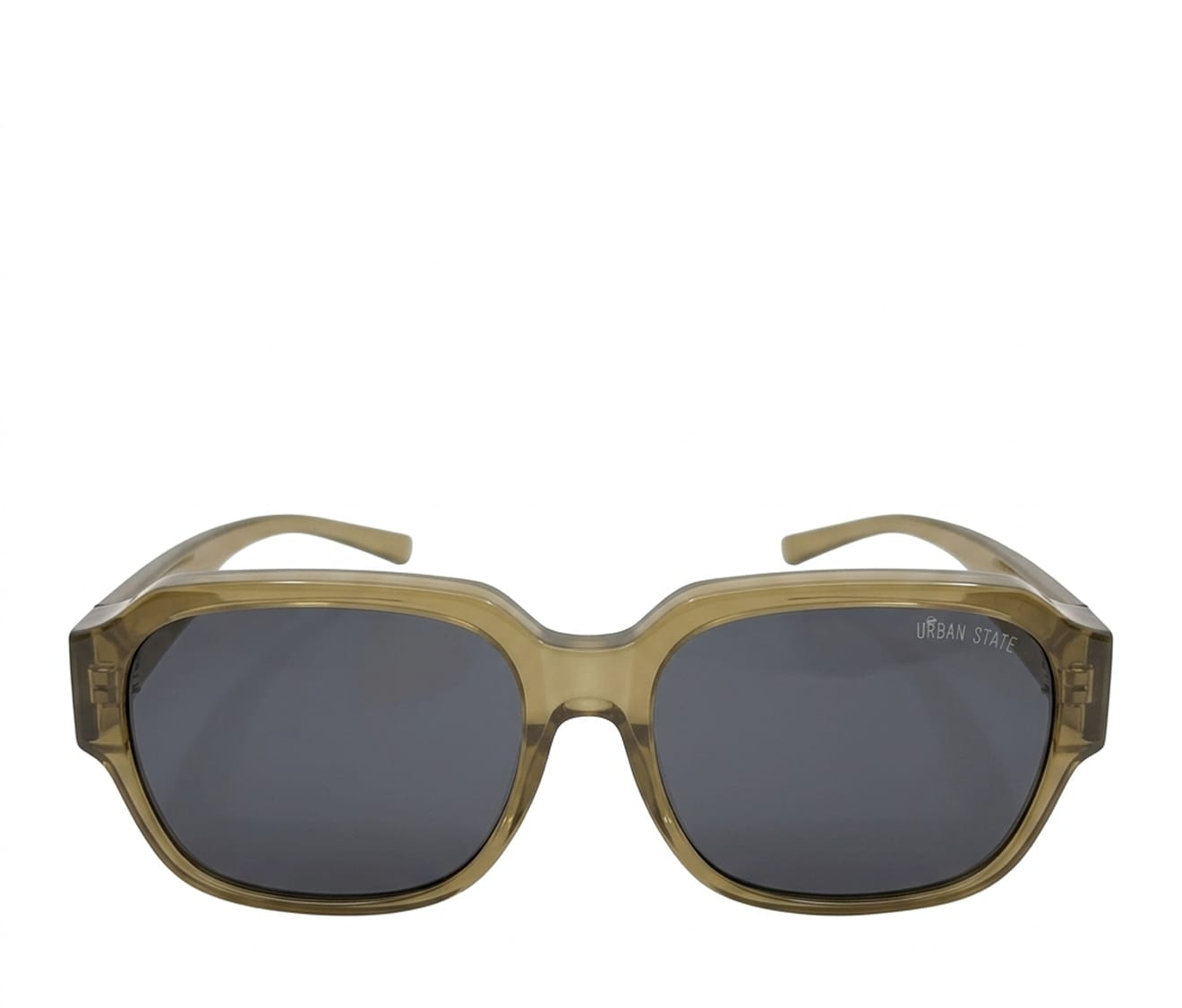 Polarized Overlay Clip-On Square Frame Sunglasses - Black Mocca