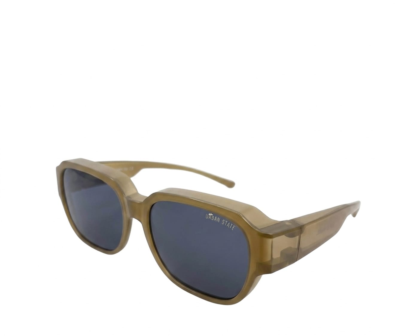 Polarized Overlay Clip-On Square Frame Sunglasses - Black Mocca