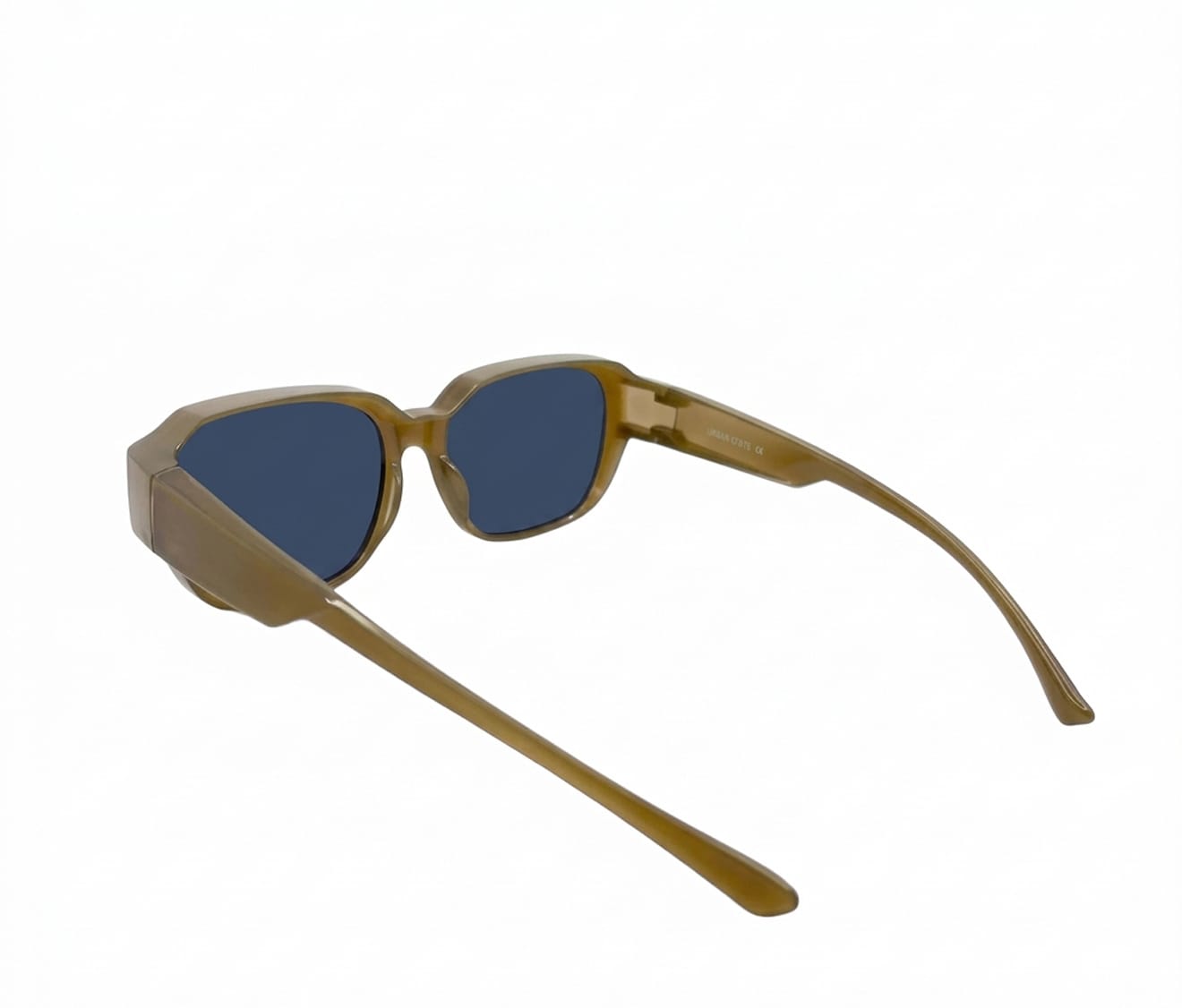 Polarized Overlay Clip-On Square Frame Sunglasses - Black Mocca