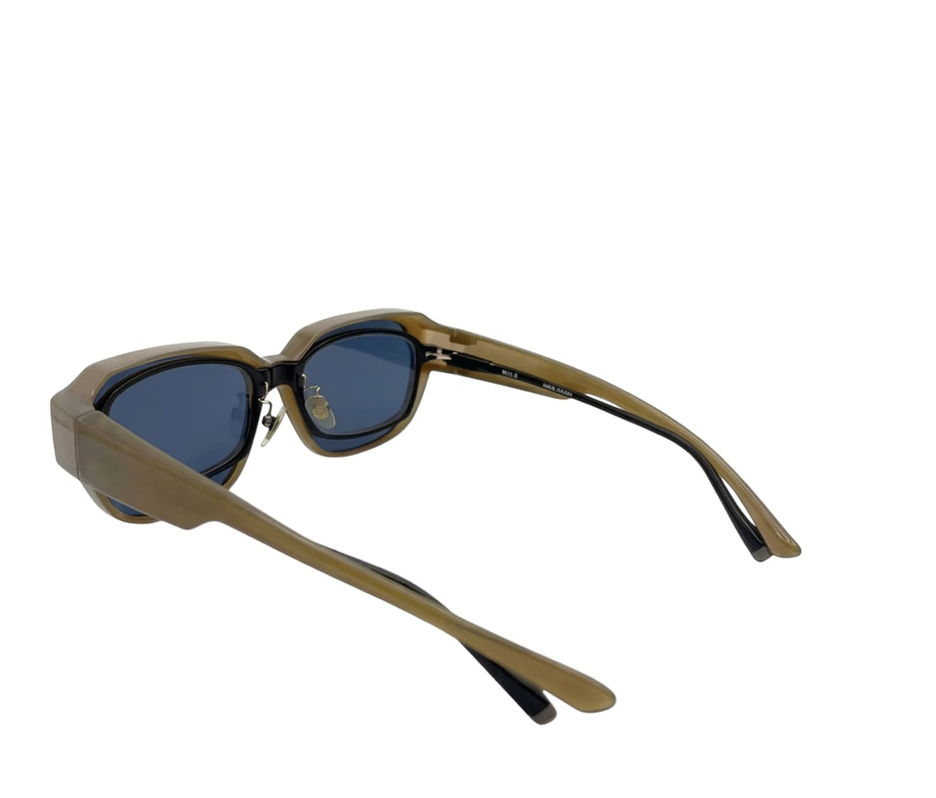 Polarized Overlay Clip-On Square Frame Sunglasses - Black Mocca