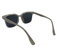 Polarized Rivet Square Frame Sunglasses - Black Green