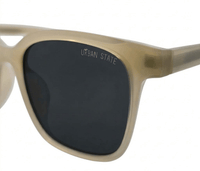 Polarized Rivet Square Frame Sunglasses - Black Green