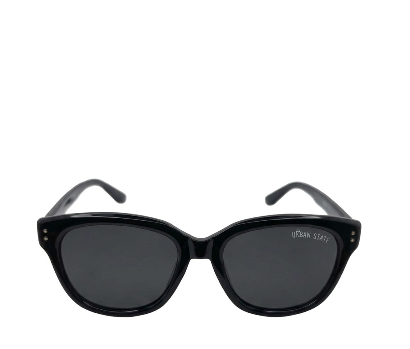 Polarized Monterey Square Frame Sunglasses - Black Glossy